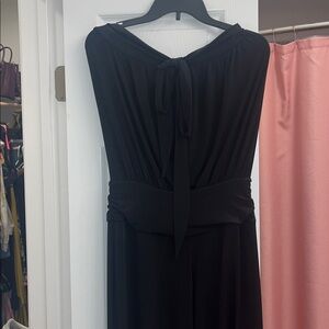 Elegant Black Strapless Romper